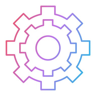 dişli simgesi vektör illüstrasyonu