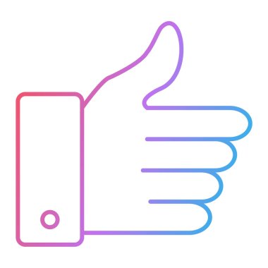 trend biçimi izole edilmiş arkaplanda başparmak simgesi