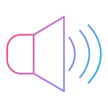 ses simgesi vektör illüstrasyonu