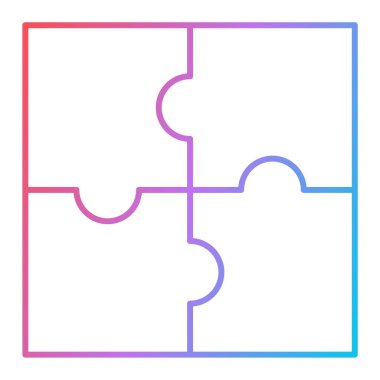 Bulmaca simgesi vektör çizimi