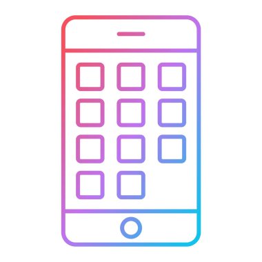 Cep telefonu simgesi, vektör illüstrasyonu