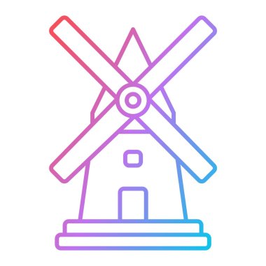 Yel değirmeni ikonu. vektör illüstrasyonu