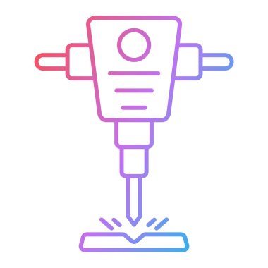 matkap simgesi. İnce çizgi sembolü. özet vektör illüstrasyonu.