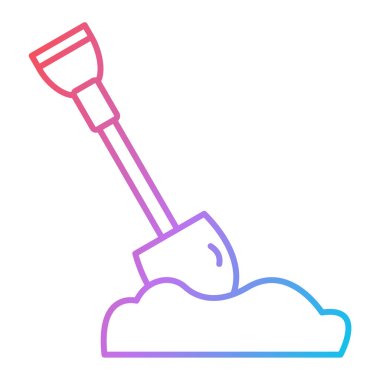 kürek simgesi vektör illüstrasyonu