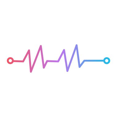 kalp atışı ikonu, vektör illüstrasyonu