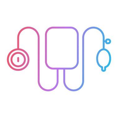 Tıbbi steteskop çizgisi ikon vektörü. İnce çizgi işareti. izole edilmiş sınır sembolü çizimi