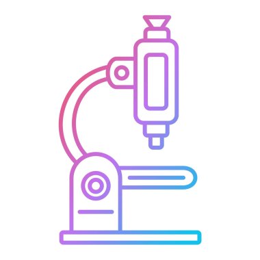 Mikroskop çizgisi simgesi. Robot kol sembolü. vektör illüstrasyonu