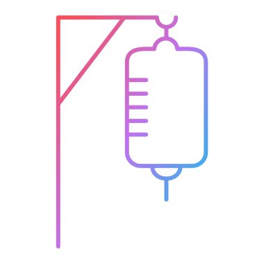 Şırınga çizgisi simgesi, vektör illüstrasyonu