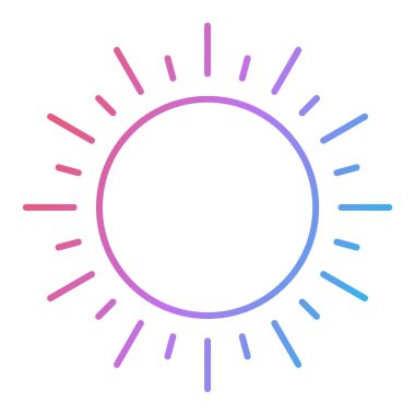 Güneş Simgesi Vektör illüstrasyonu