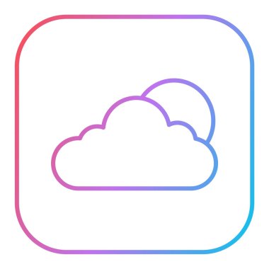 bulut simgesi, vektör illüstrasyonu