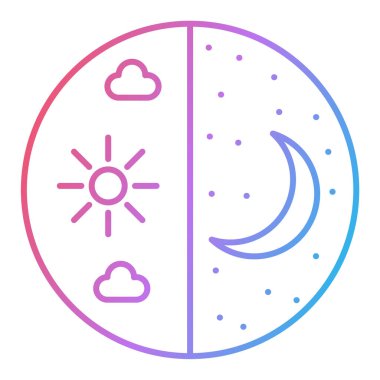 Ay çizgisi simgesi, ana hat vektör işareti, doğrusal biçim piktogramı, illüstrasyon