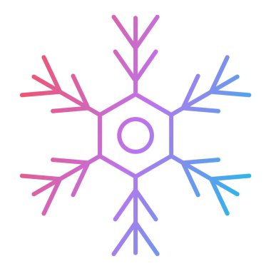 kar Tanesi simgesi vektör çizimi