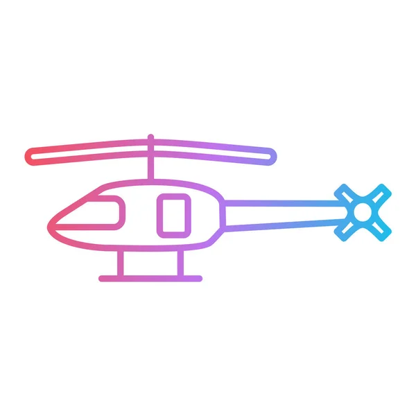 Helicóptero Icono Vector Ilustración — Archivo Imágenes Vectoriales