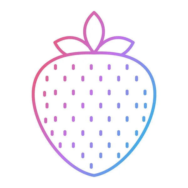 Symbol Für Frische Erdbeeren Auf Weißem Hintergrund Vektorillustration — Stockvektor