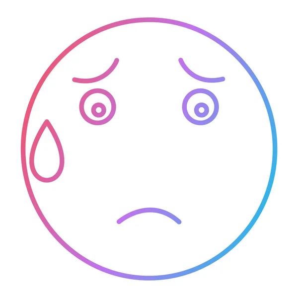 Ikona Masky Obličeje Obrys Ilustrace Pláče Emotikonových Vektorových Ikon Pro — Stockový vektor