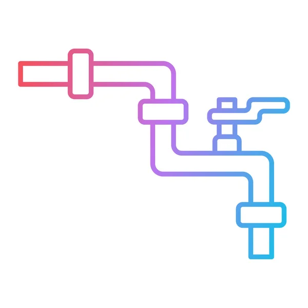 水龙头图标 在白色背景下隔离的网页设计的概要水龙头矢量图解符号 — 图库矢量图片