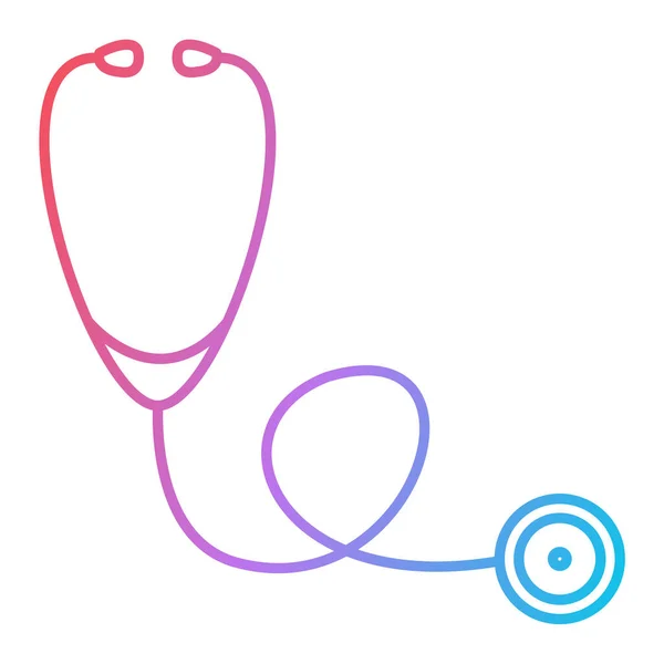 Stethoscope Icon Outline Medical Health Care Vector Illustration Symbol — Stock Vector