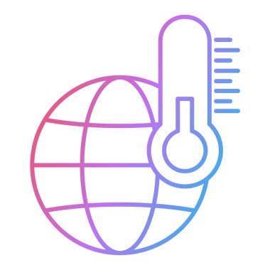 Termometre simgesi. Vektör illüstrasyonu