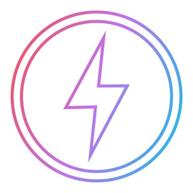 Şimşek simgesi, vektör illüstrasyonu