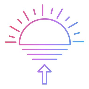 Güneş. Web simgesi basit illüstrasyon