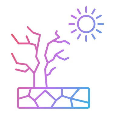 bitki ikonu. Web için ağaç vektör simgelerinin özet çizimi