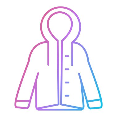 Kapüşonlu bir kadının vektör çizimi