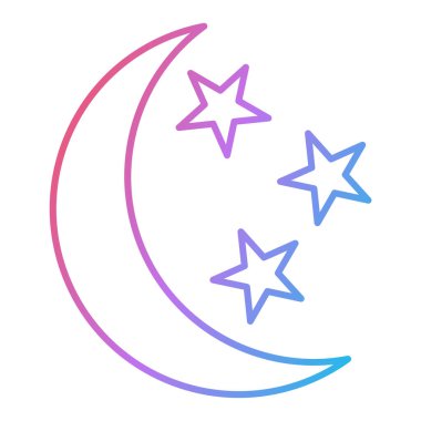 Ay ikonu vektör illüstrasyonu