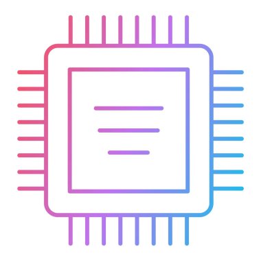 İşlemci. Web simgesi basit illüstrasyon