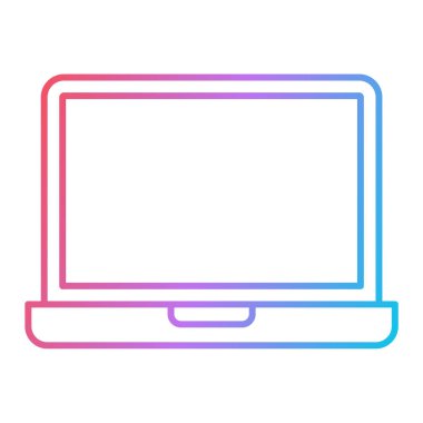 dizüstü bilgisayar teknolojisi ikon vektör illüstrasyon tasarımı