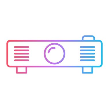 Video kamera simgesi. Beyaz arkaplanda izole edilmiş web tasarımı için radyo sistemi vektör sembolü