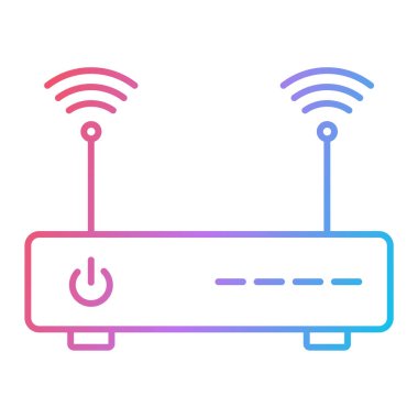 router simgesi vektör illüstrasyonu