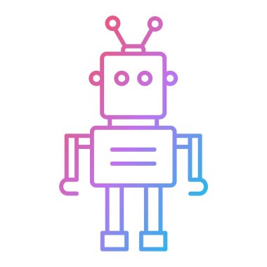 robot ikon vektör illüstrasyonu