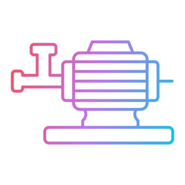 Endüstriyel sanayi hattı ikonu. Web tasarımı için boru vektör sembolünün özet çizimi