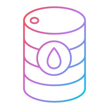 Petrol varili ikonu. Web için gaz enerji vektör simgelerinin basit bir gösterimi