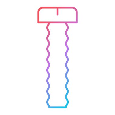 beyaz arkaplanda tirbuşon simgesi izole edildi. vektör illüstrasyonu