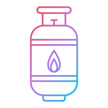 Yağ şişesi ikonu. Web için gaz yakıcı vektör simgelerinin özet çizimi