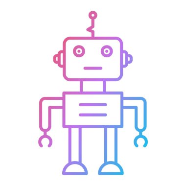 robot ikon vektör illüstrasyonu