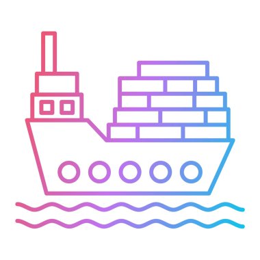 Gemi simgesi vektör illüstrasyonu