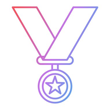 Madalya simgesi, vektör illüstrasyonu