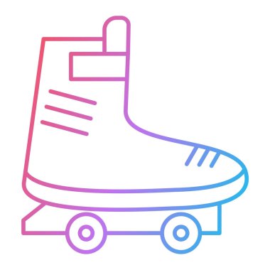 Paten ikonu. Çizgili spor ayakkabısı çizimi resimli resim. düzenlenebilir vuruş çizgisi