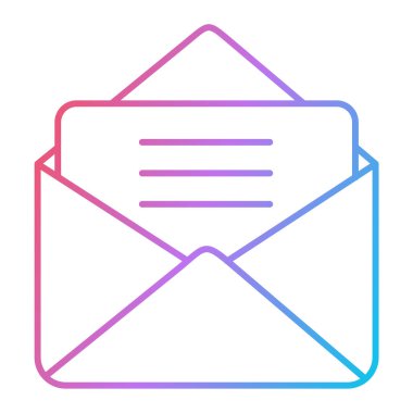 zarf e- posta simgesi vektör illüstrasyonu