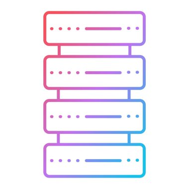 veritabanı vektörü ince çizgi simgesi