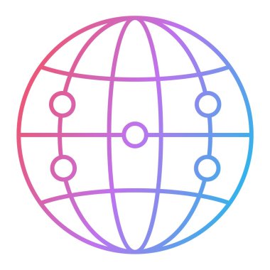 küresel küre küresel simge vektör illüstrasyon tasarımı