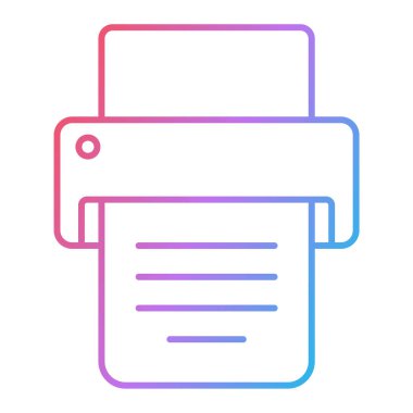 Yazıcı simgesi vektör illüstrasyonu