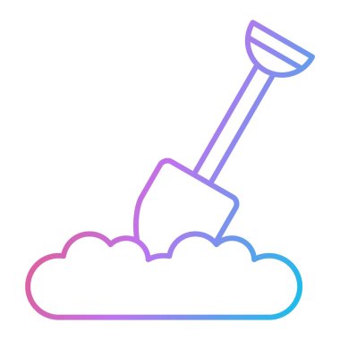 Kürek kürek kürek ve tırmık vektör illüstrasyon tasarımı