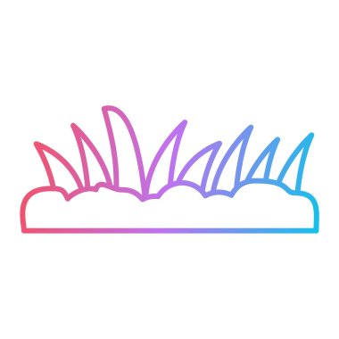 Beyaz arkaplanda mor çizgi çiçek ikonu. vektör illüstrasyonu