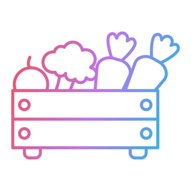 çiftlik yiyecek çizgisi ikonu vektör çizimi tasarımı