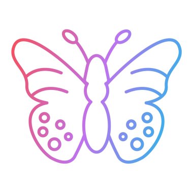 Kelebek simgesi vektör illüstrasyon tasarımı