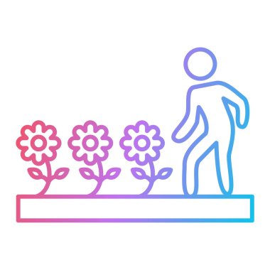 Bir bitki simgesinin vektör illüstrasyonu