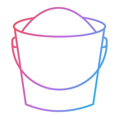 Su ikonlu kova. Web tasarımı için pembe sulama kabı çizimi